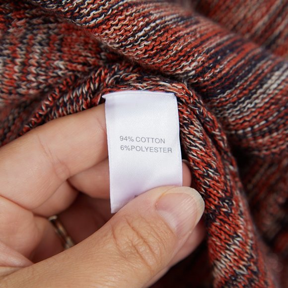 PureJill Boxy Oversized Cotton Blend V Neck Sweater Top Size XS Petite - Picture 6 of 7